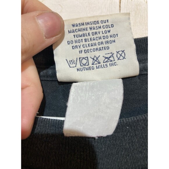 Vintage Atlanta Falcons Tee Tshirt XXL Nutmeg Mills NFL Black Embroidered Logo - Picture 5 of 6